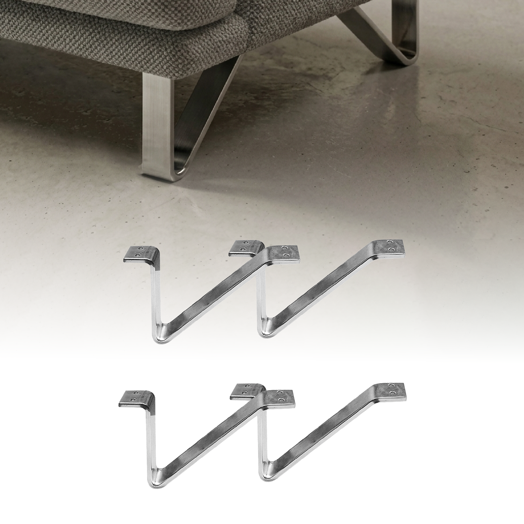 Pata Metálica 120 mm (4pz)
