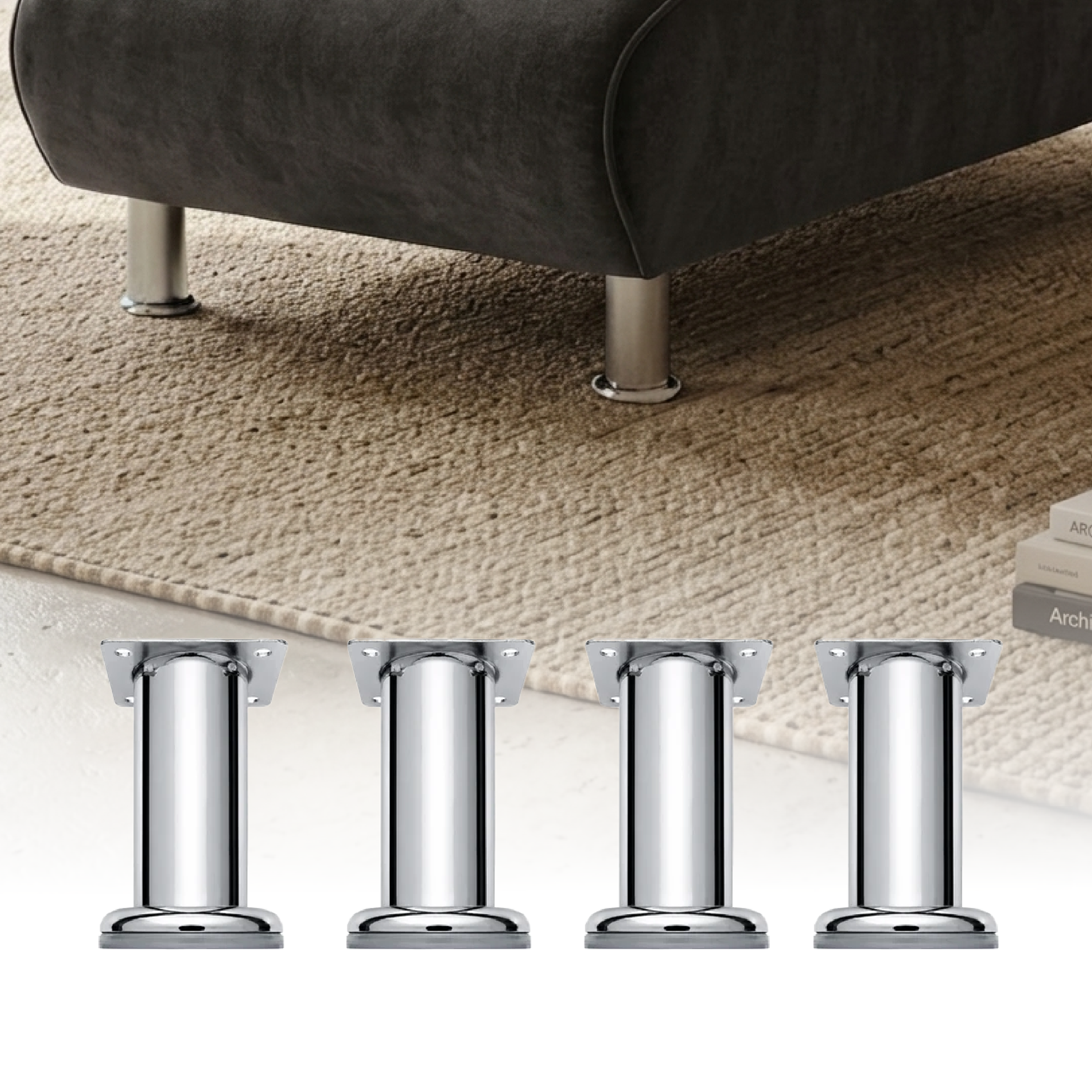 Pata Metálica 120 mm (4pz)