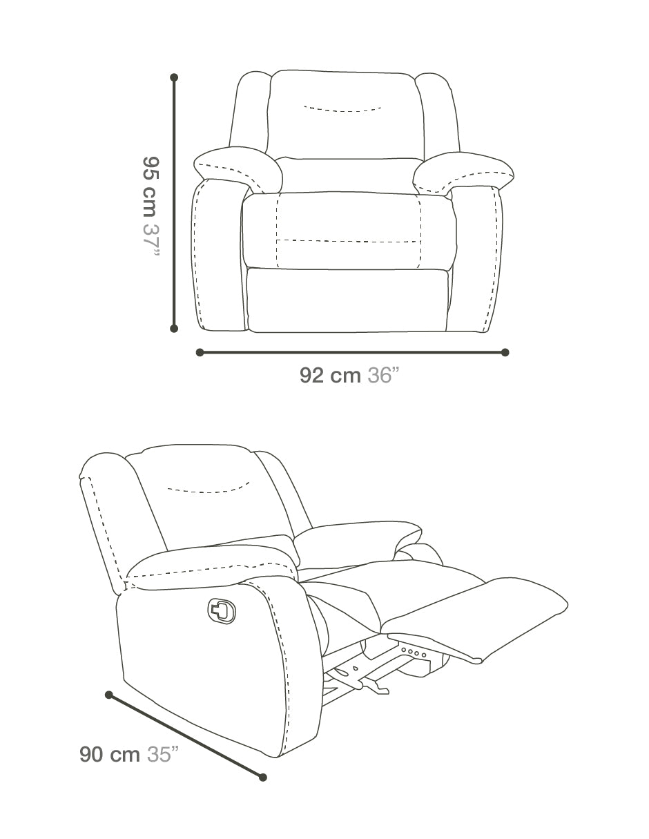 Sillón Reclinable Liam Beige
