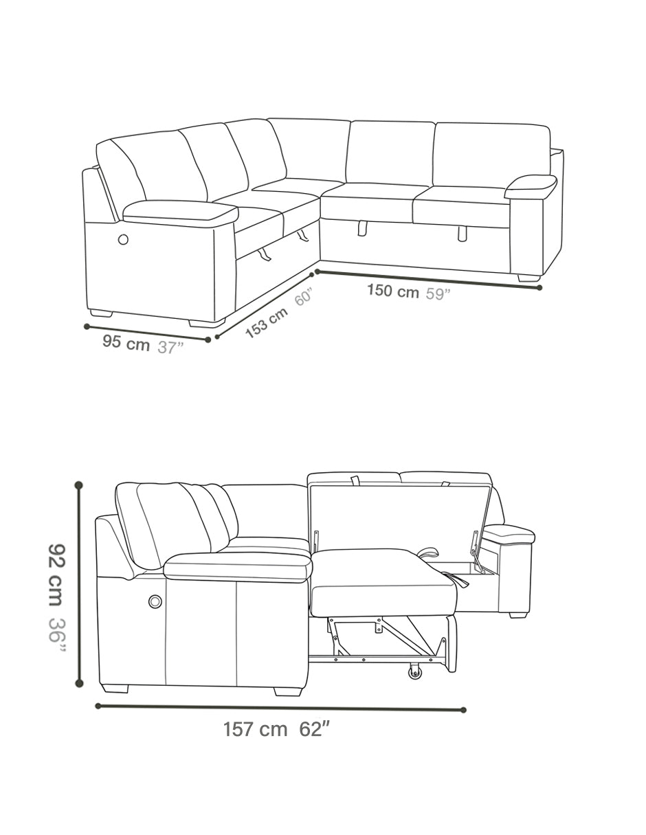 Sala Modular con Sofá Cama y Baúl Brisa