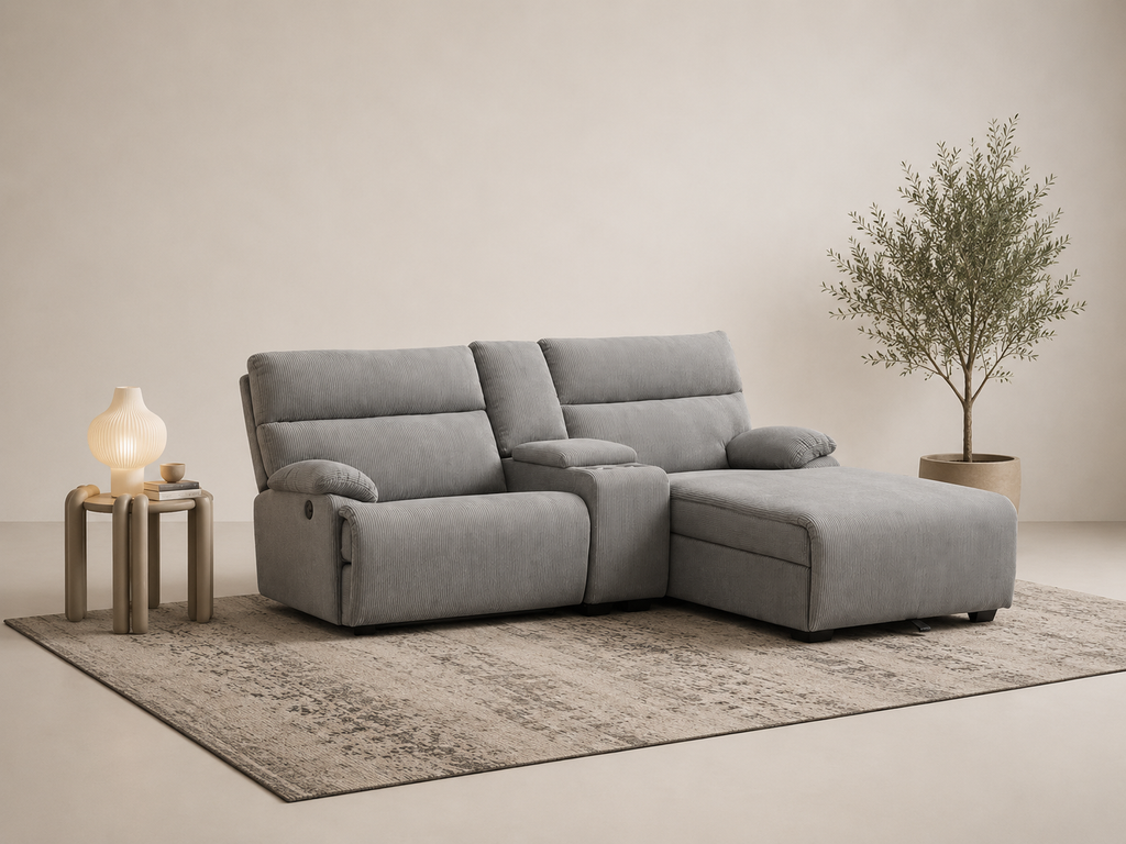 Reclinable Love Seat Elema con Almacenamiento