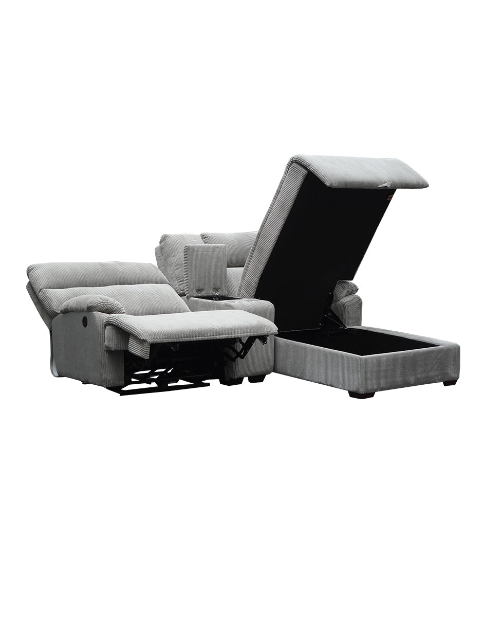 Reclinable Love Seat Elema con Almacenamiento