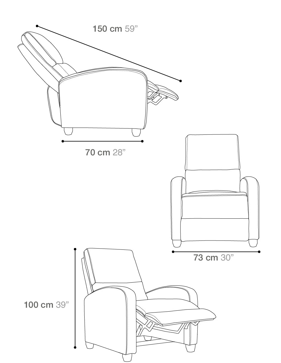 Sillón Reclinable Lumm Gris