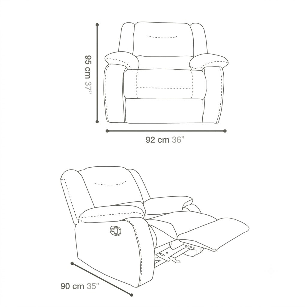 Sillón Reclinable Liam USB +C