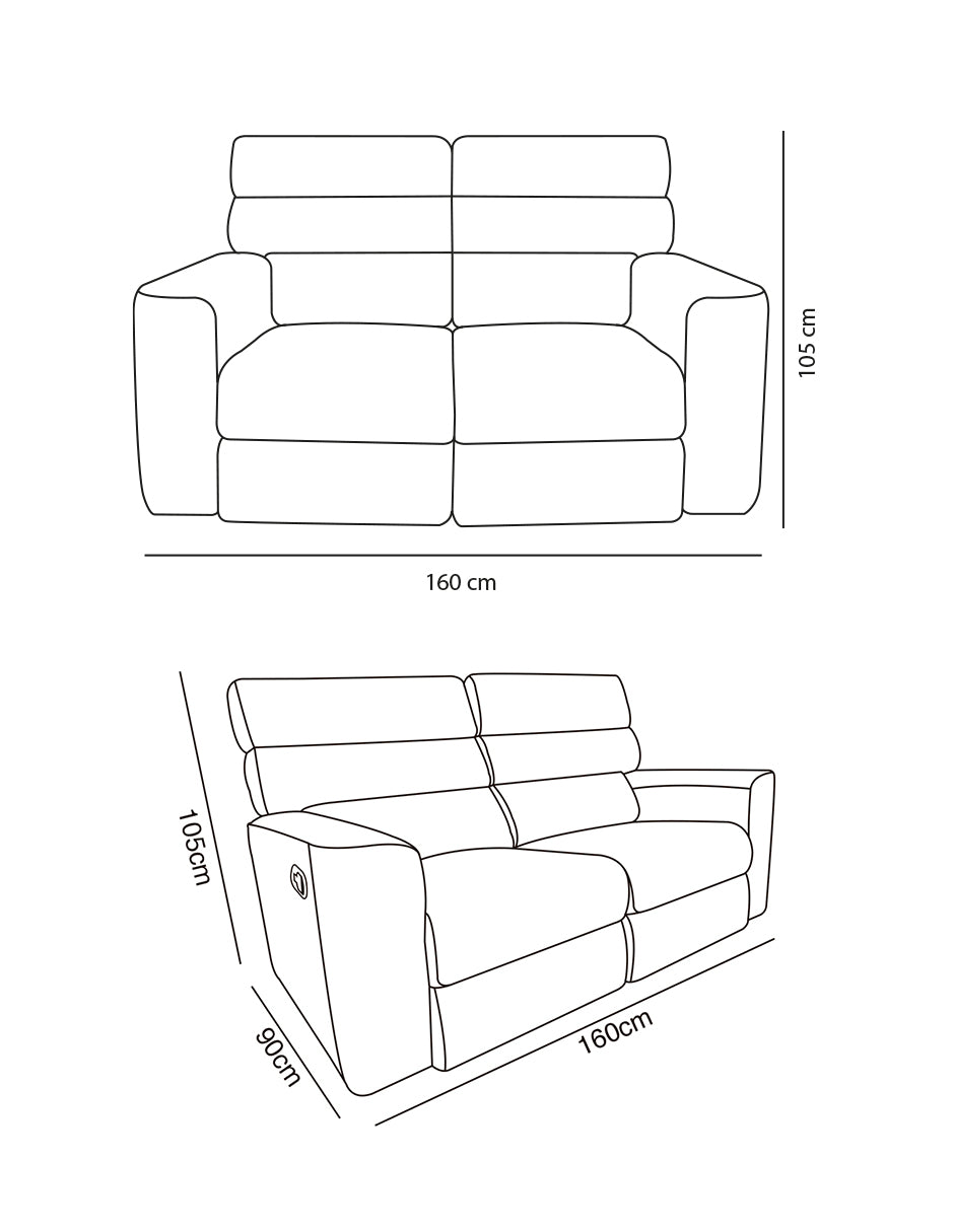 Love Seat Reclinable Cass