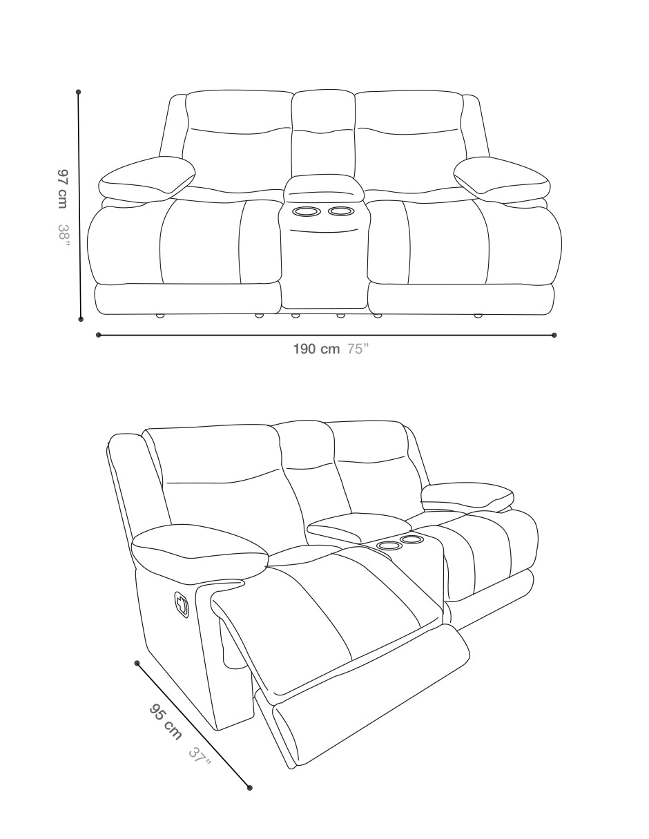 Love Seat Reclinable Monet