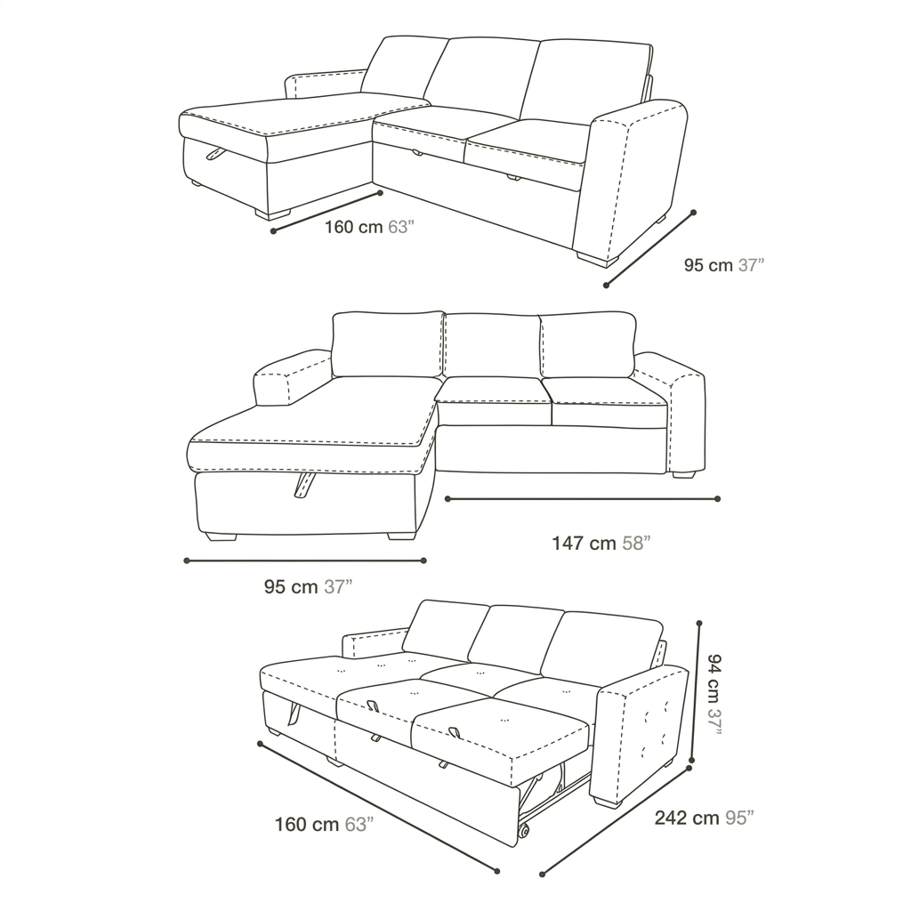 Sala Modular con Sofá Cama Kairo