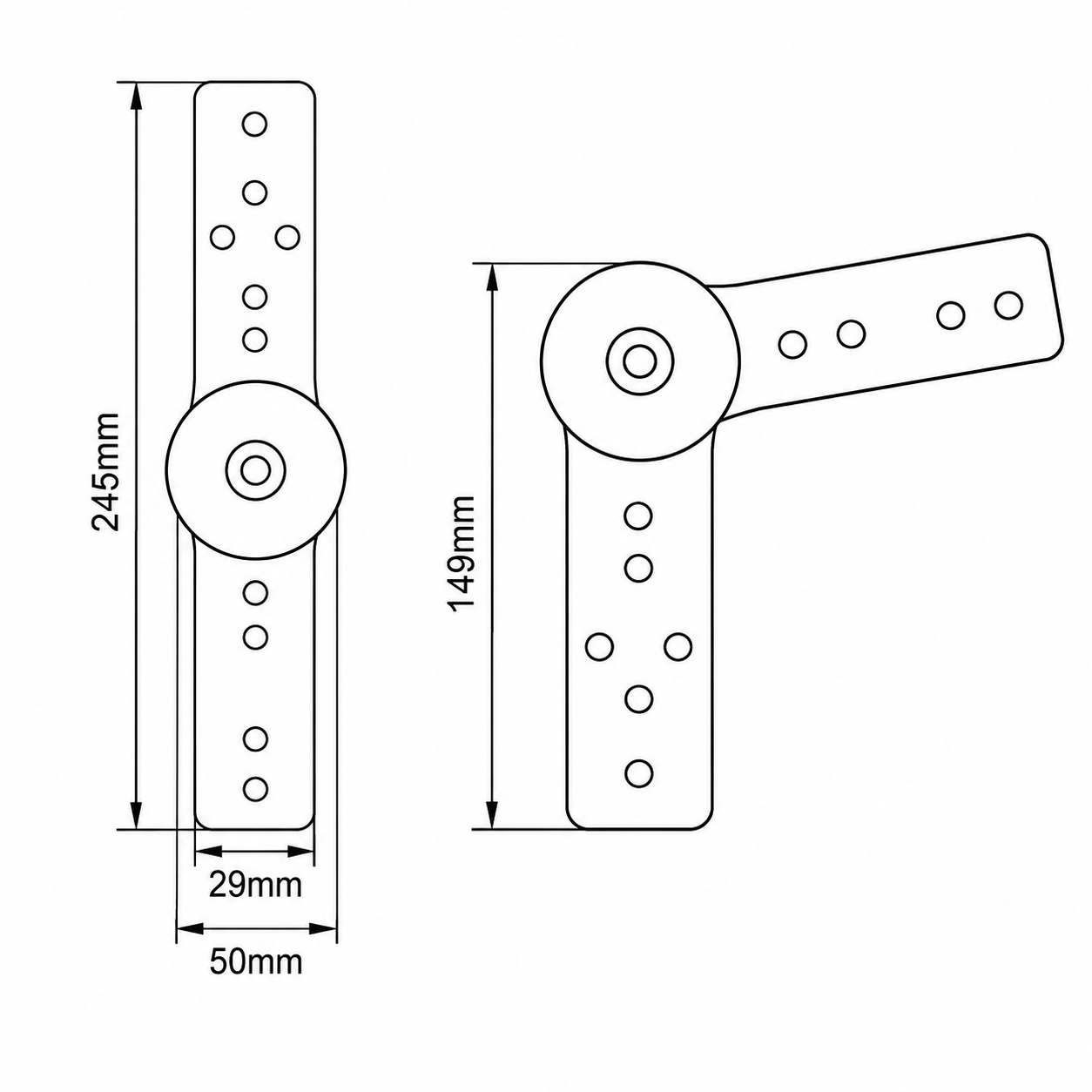 Herraje para Cabecera Ajustable con Click Oculto (2 pz)